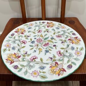 Minton Haddon Hall Green Edge Dinner Plate Bone China Made in England Vintage①